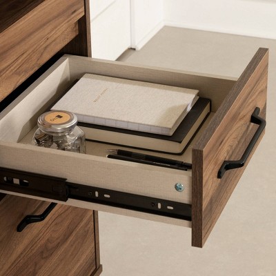 South Shore Flam 44'' Natural Walnut Multi-Function Secretary Desk