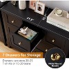 5/6/7 Drawer Wooden Dresser for Bedroom, Storage Chest of Drawers Cabinet Organizer with Anti-Tip Kit for Bedroom, Living Room, Entryway, Hallway - 4 of 4