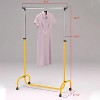 Kings Brand Furniture - Standard Rod Clothing Garment Rack, Rolling Clothes Organizer on Wheels for Hanging Clothes - 2 of 4