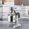15QT Commercial Food Mixer, 600W Electric Stand Mixer with Stainless Steel Bowl, Heavy Duty Commercial Mixer - 3 of 4