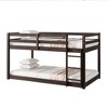 Okak Twin Over Twin Floor Bunk Bed with Ladder & Strengthened Slats,Modern Rubber Wood Bed Frame for Kids Room,Bedroom - 4 of 4