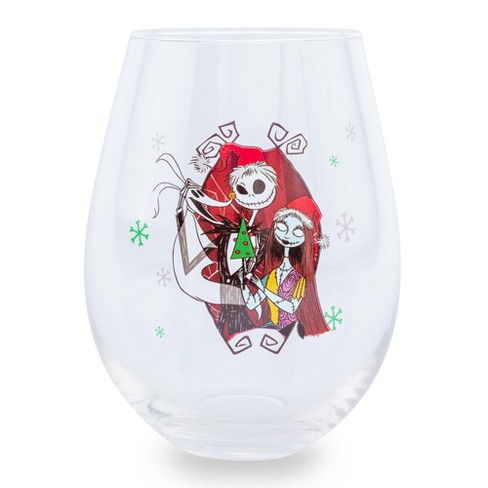 Disney The Nightmare Before Christmas 20-Ounce Stemless Wine Glasses | Set  of 2
