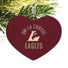 University of Wisconsin - La Crosse University Eagles Heart Love Wood Christmas Tree Holiday Ornament - 2 of 3