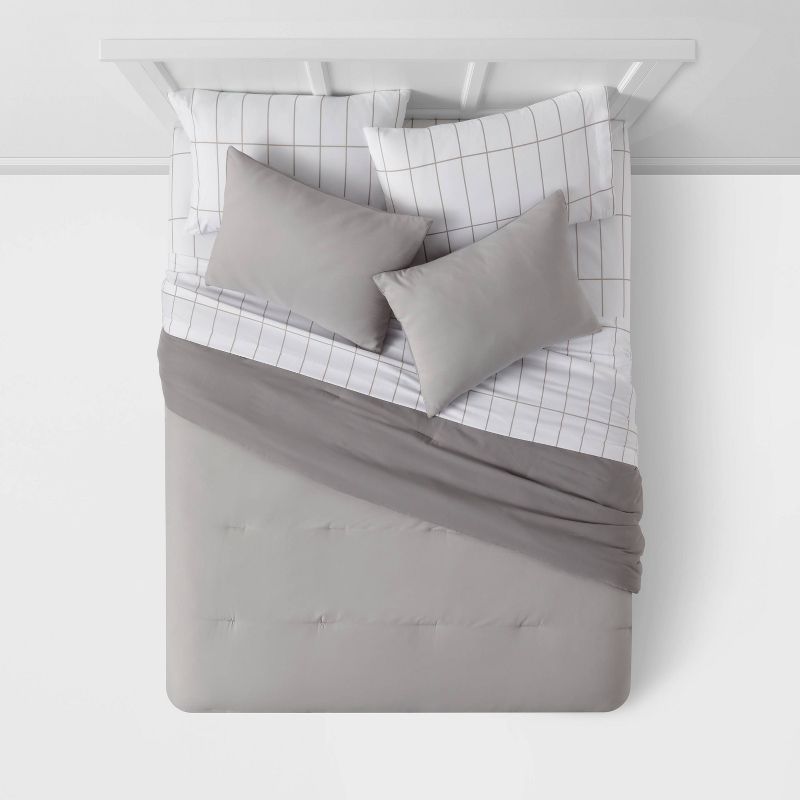 Solid Microfiber Reversible Comforter & Sheets Set - Room Essentials™, 3 of 11
