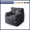 MAXYOYO Bean Bag Chair, Tufted Corduroy Bean Bag Couch Lazy Chair with Filler for Adult Teen - 2 of 4