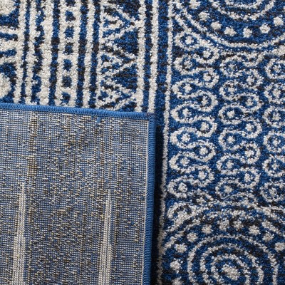 Evoke EVK226 Power Loomed Indoor Area Rug - Royal/Ivory - 6'7"x9' - Safavieh