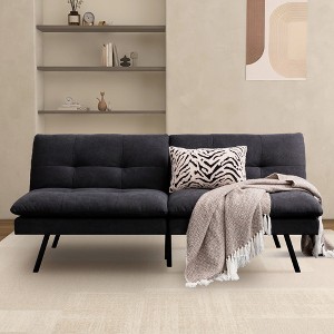 Dyonery 68" Comfy Couch with Adjustable Backrest & Foldable Design Futon Sofa Bed,Convertible Sleeper Sofa for Small Spaces Livingroom Apartment RV - 1 of 1
