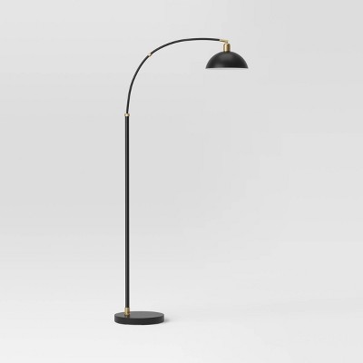 Adjustable Arc Floor Lamp with Swivel Head Black (Includes LED Light Bulb) - Threshold™