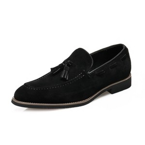 Men's Classic Tassel Loafers Slip-ons Formal Dress Casual Shoes Black - 1 of 4