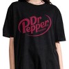 Dr. Pepper Est. 1885 Maroon Logo Adult Black Crew Neck Oversized Heavyweight Short Sleeve Tee-Large - 4 of 4