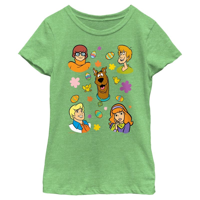 Girl's Scooby Doo Easter Eggy Gang T-Shirt, 1 of 5