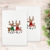 Linum Home Textiles Christmas KISSES - Embroidered Luxury 100% Turkish Cotton Hand Towels (Set of 2) - 2 of 3