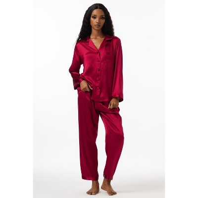 SilkSilky Women's Pure Silk Button Up Pajamas