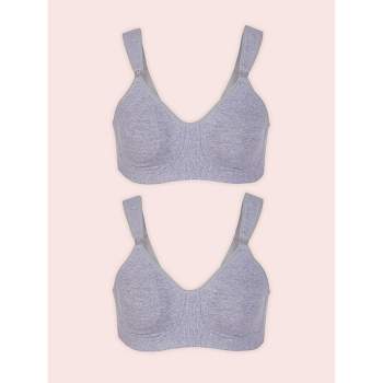 Leading Lady The Vivien - Sport Wirefree Nursing Bra 2-pack In Black And  Grey 2pk, Size: 40dd : Target