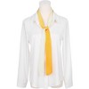 INSPIRE CHIC Women's Solid Contrast Color Pleated Long Satin Neck Scarves 49.2"x4.3" 1 Pc - 2 of 4