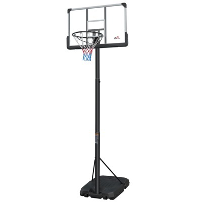 DSVIMOY Basketball Hoop with Adjustable Height, Outdoor Basketball Stand, Portable Basketball Stand, Black, 28"*20"*92.4"