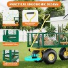500 Pound Capacity Steel Yard Wagon Cart, Heavy Duty Garden Utility Cart for Lawn, Farm, Outdoor Work - 3 of 4