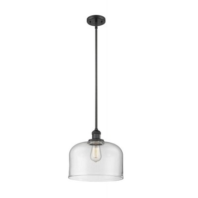 Franklin Restoration - 1 Light Bell Mini Pendant In IndustrialStyle-13 Inches Tall and 12 Inches Wide