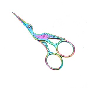 Unique Bargains Women Big Crane Scissors Facial Hair Scissors 1 Pc - 1 of 3