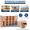 Open Storage Shelves, Freestanding Floor Storage Cabinets with 2 Doors,  47"x 11.7"x 26.5" , 2 Anti-Flip Fittings,Suitable for School - 4 of 4