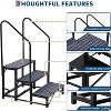 Portable RV Stairs with Handrail, Non-Slip RV Step Ladder for Travel Trailers, Campers, Hot Tubs, Porch and Pool Access - 3 of 4