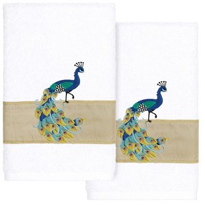 Linum Home Textiles 100% Turkish Cotton PENELOPE Embellished Towel Set - 1 of 4