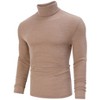 Coolmee Men's Slim Fit Basic Turtleneck Long Sleeve Lightweight Pullover Sweaters Casual Knitted Tops - 2 of 4