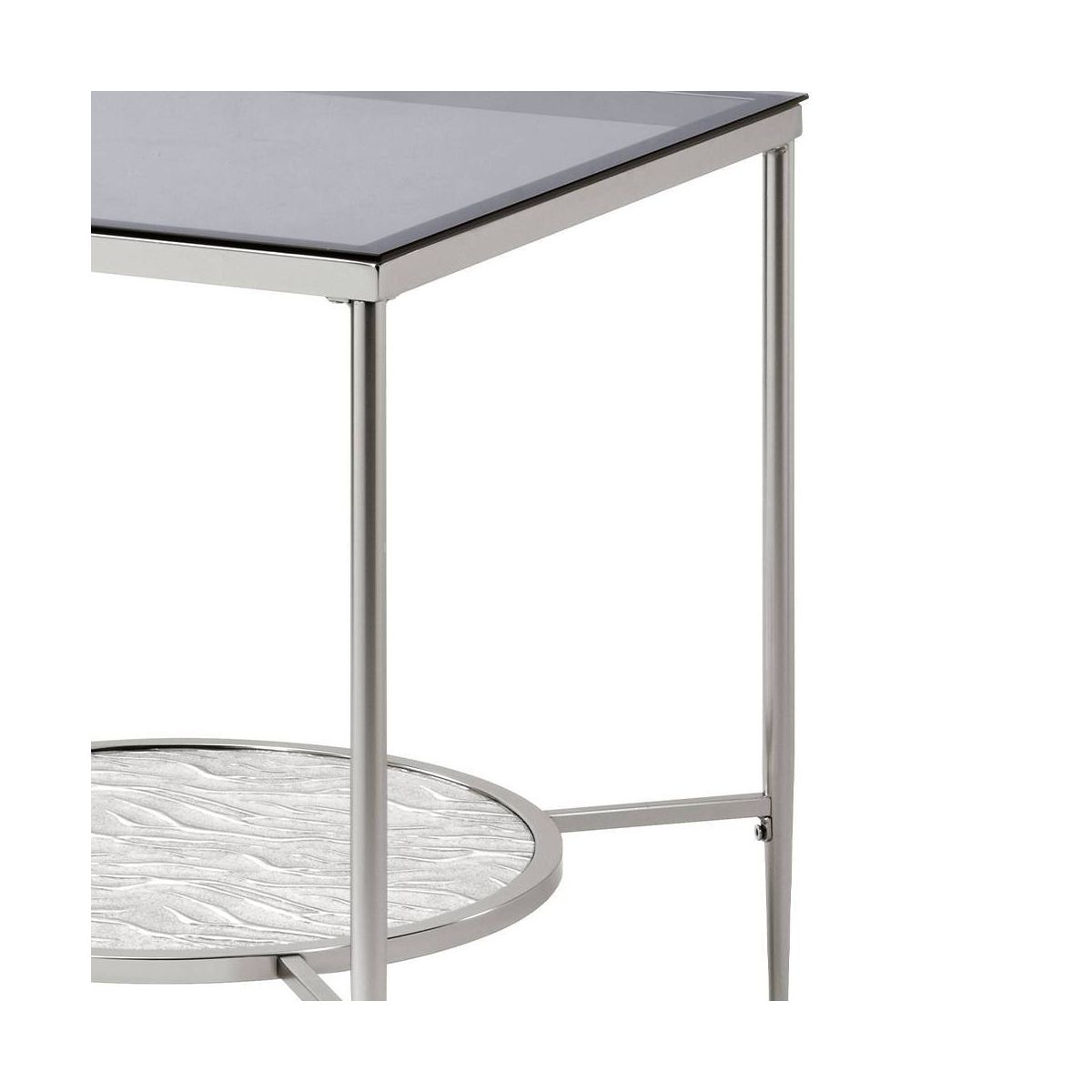 Acme Furniture Adelrik Accent Glass Table Chrome Finish - thumbnail 7