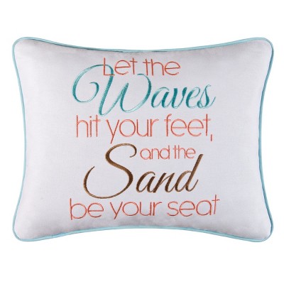 C&F Home 12" x 16" Waves & Sand Pillow