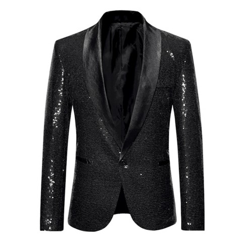 Lars Amadeus Men's Halloween Shawl Lapel One Button Tuxedo Wedding ...