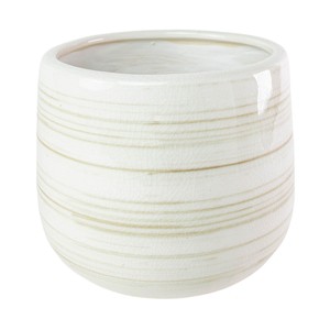 White Swirl Stoneware Planter - Foreside Home & Garden - 1 of 4