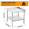 Stainless Steel  Commercial Work Table, Adjustable Height Legs, 2" Edge Baffle for Restaurant Kitchen Hotel Home - 2 of 4