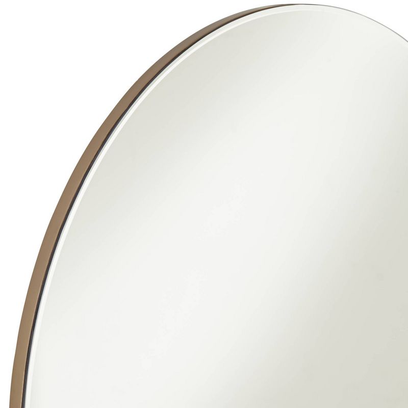 Possini Euro Design Possini Euro Loft 31 1/2" Brown and Gold Round Wall Mirror, 3 of 9