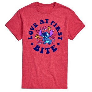 Men's - Lilo and Stitch - Love At First Bite Short Sleeve Graphic T-Shirt - 1 of 4