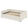 KIGFTSOD Full Size Daybed, Upholstered Tufted Sofa Bed with Trundle - 4 of 4