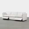 Spruce & Spring Power Reclining Sectional Sofa Couch, Cream-Basic shape - 4 of 4