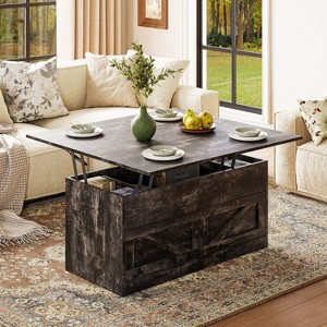 WOWLIVE Lift Top Coffee Table with Storage for Living Room, Hidden Compartment - 1 of 4