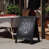 Flash Furniture Canterbury Vintage Wooden A-Frame Magnetic Indoor/Outdoor Chalkboard Sign, Freestanding Double Sided Extra Large Message Board - 2 of 4