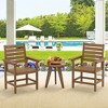 Arceso 18'' HDPS Outdoor Dining Chair, Patio Chair with Armrest for Backyard - 2 of 4