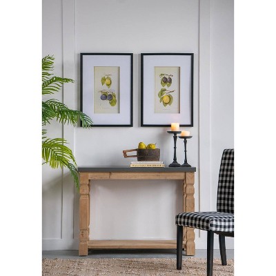 Set of 2 Black Framed Botanical Fruit Wall Art