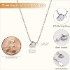 S925 Sterling Silver Heart Necklace Trendy Jewelry Gift for Mom Daughter - 3 of 4