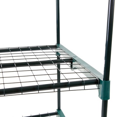 Nature Spring Portable 3-Tier Mini Greenhouse with Clear PVC Cover