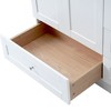 Akoasm 36 in. W Freestanding Bathroom Vanity with Ceramic Sink, 4 Soft-Close Drawers & 2 Soft-Close Cabinet Doors-White - 4 of 4