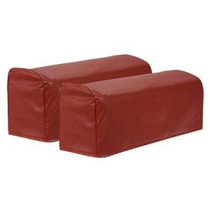 Unique Bargains PU Leather Anti-Slip Stretch Couch Arm Slipcovers 2 Pcs - 1 of 4