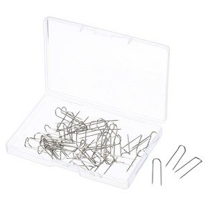 Unique Bargains Steel Dressmaker Ornament Craft Fabric Quilting Sewing U-Pins - 1 of 4