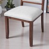 Mshliw Set of 4 Upholstered Dining Chairs, High Back Linen Fabric Kitchen Chairs with Solid Rubberwood Legs, Accent Chairs for Dining Room - 4 of 4