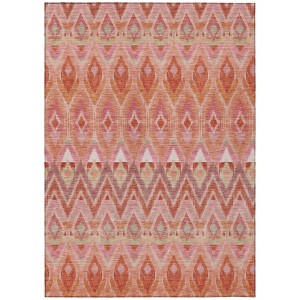 Pink Salmon And Blush Southwestern Washable Indoor Outdoor Area Rug - 1 of 4