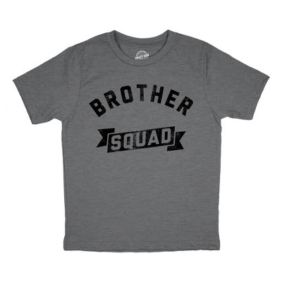 Youth Brother Squad T Shirt Funny Awesome Bro Sibling Joke Tee For Kids - Crazy Dog Youth T Shirt