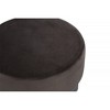 MDF Faux Marble Round Nesting Coffee Table with Ottoman, Metal Frame and Velvet Upholstered Seat for Living Room - 4 of 4