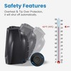 ZAFRO Small Space Heater Electric Portable Heater Fan for Home and Office Ceramic Fan Heaters with Adjustable Thermostat, 750W/1500W (8.1 Inch, Black) - 2 of 4